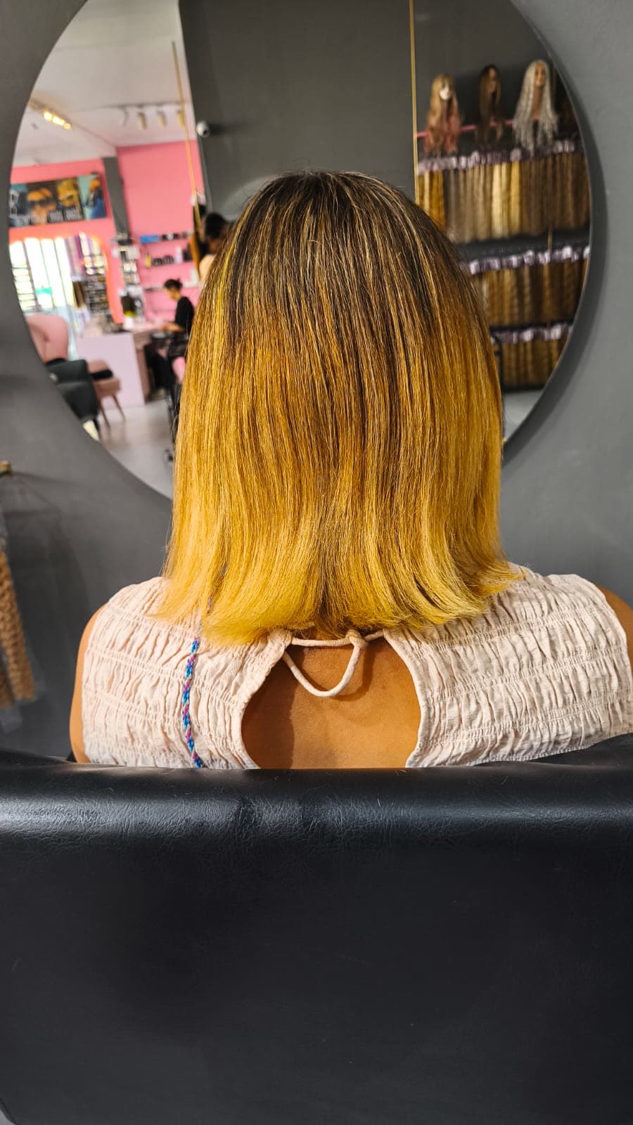 Client before — keratin bond 150 g double drawn