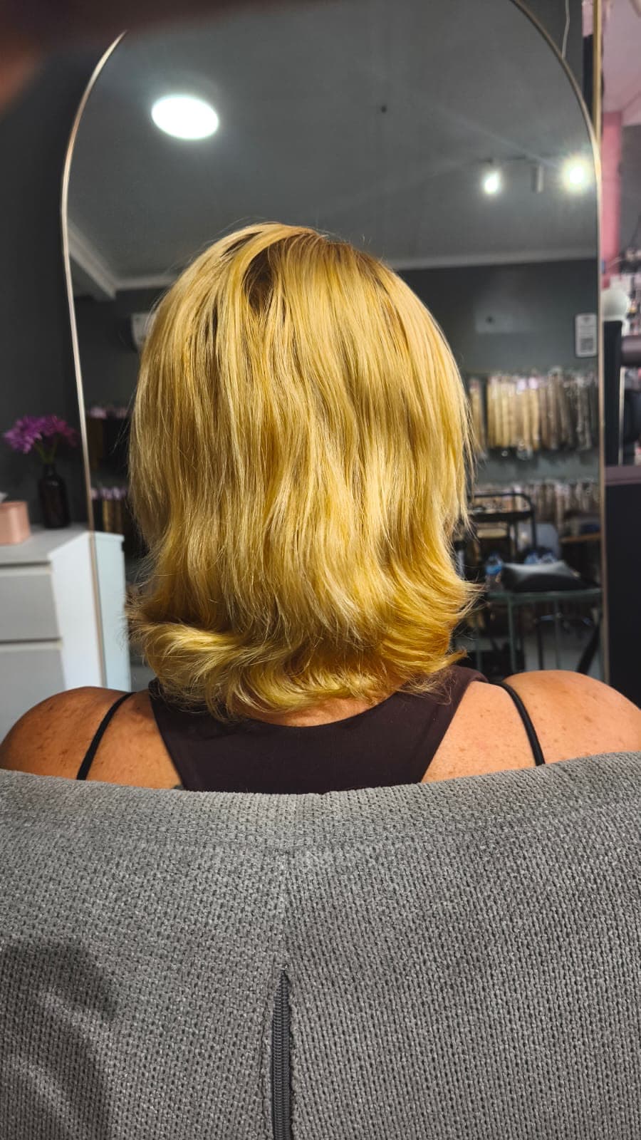 Client before — blonde bob